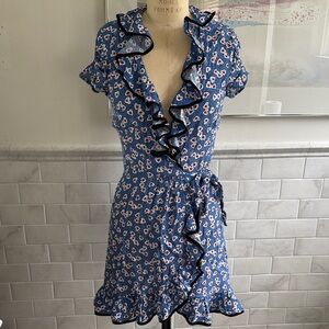 Juicy Couture Blue Floral Mini Dress
